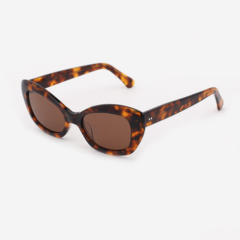 Squaure slightly cat eyed Acetate Women's Sunglasses 21A8087